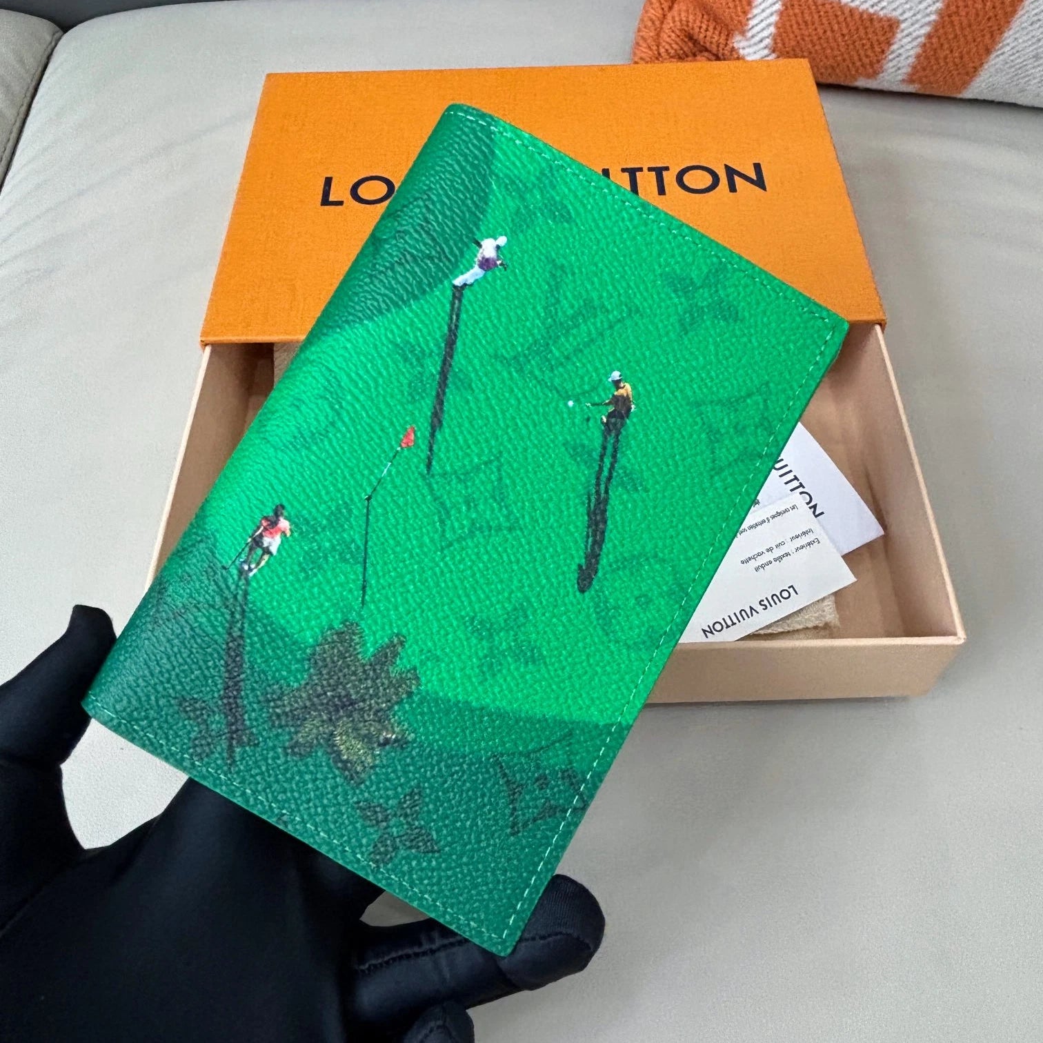 Louis Vuitton Passport Golf Cover Wallet Card Holder Green