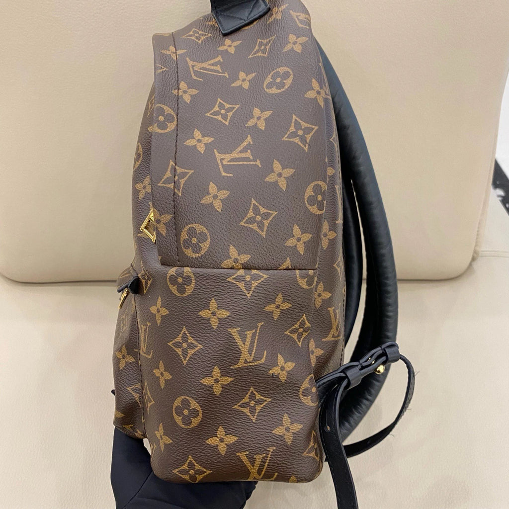 Louis Vuitton Palm Springs Monogram Brown Gold Backpack Excellent