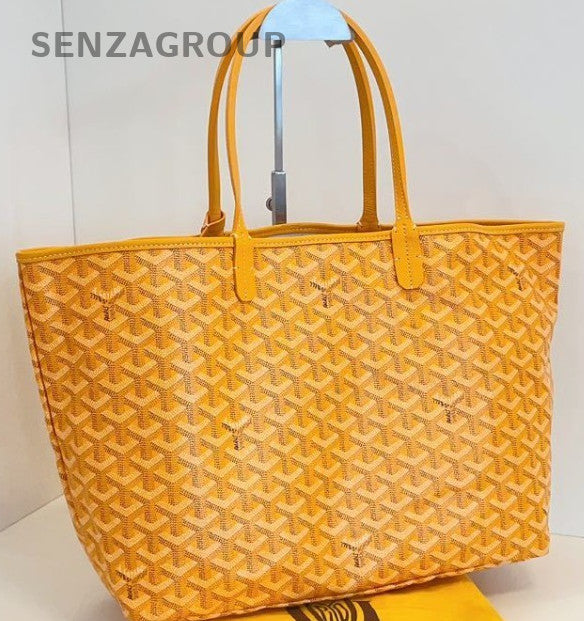 Goyard SaintLouis MM Tote With Pouch Goyardine Yellow Women Almost Brand New