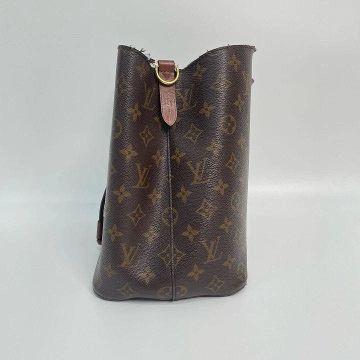 Louis Vuitton Neonoe Monogram Canvas Medium Brown Bucket Bag Women
