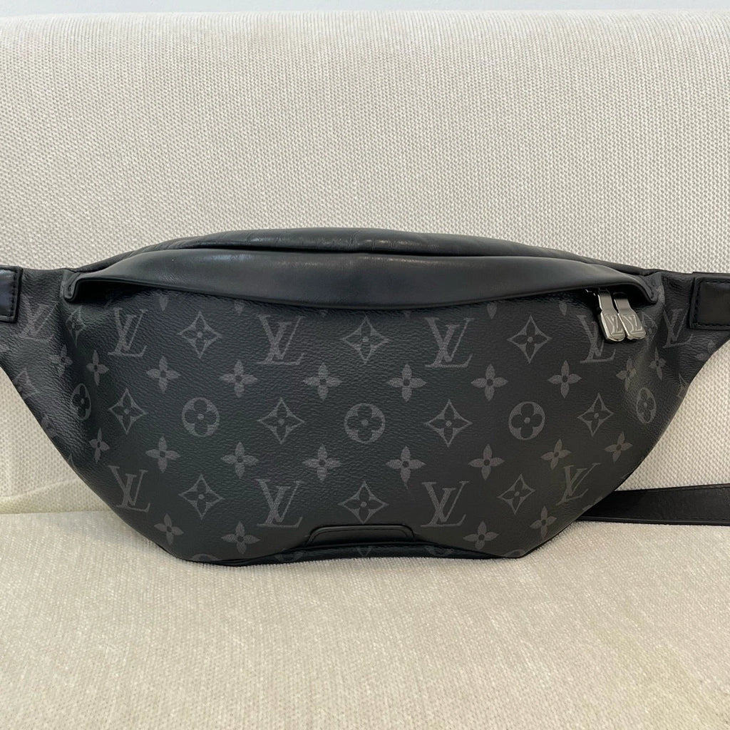 Louis Vuitton Bumbag Monogram Black Silver Crossbody Belt Bag Excellent