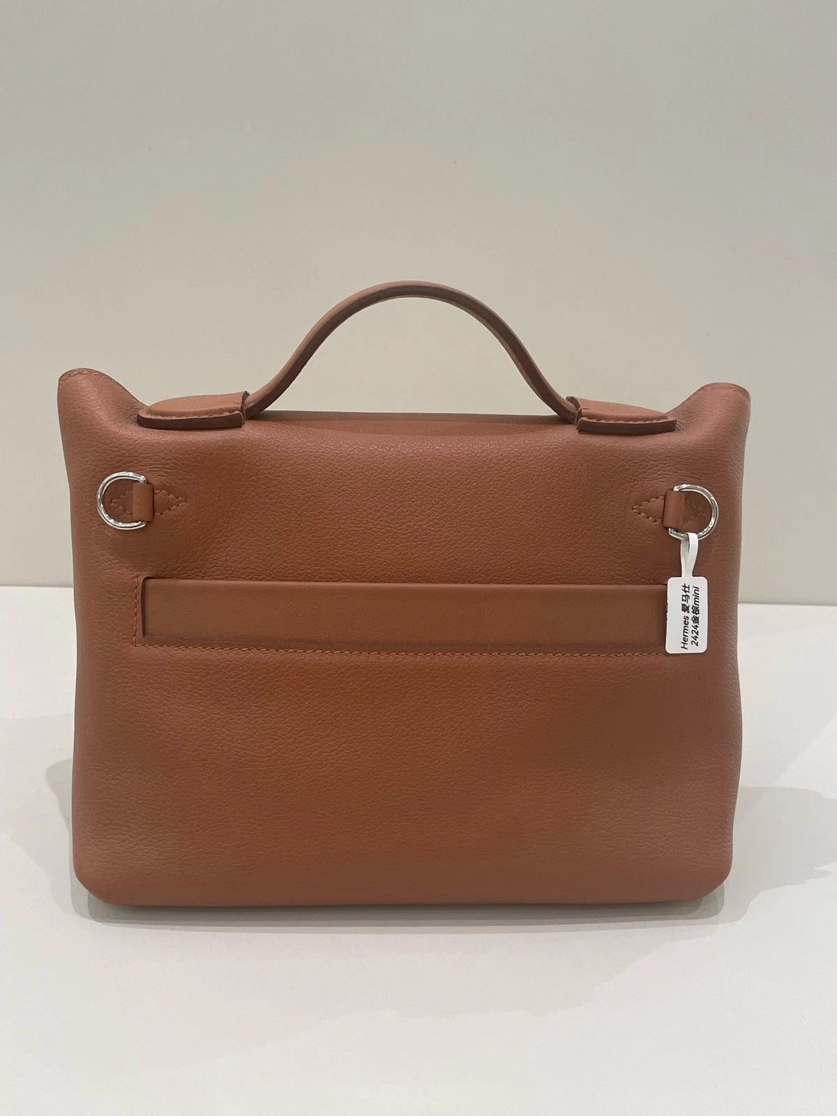 Hermes 2424 Mini Gold Brown Leather Handbag For Women