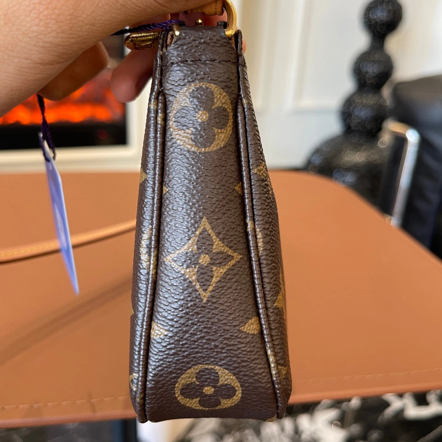 Louis Vuitton Pochette Accessiores Monogram Brown Canvas Shoulder Crossbody
