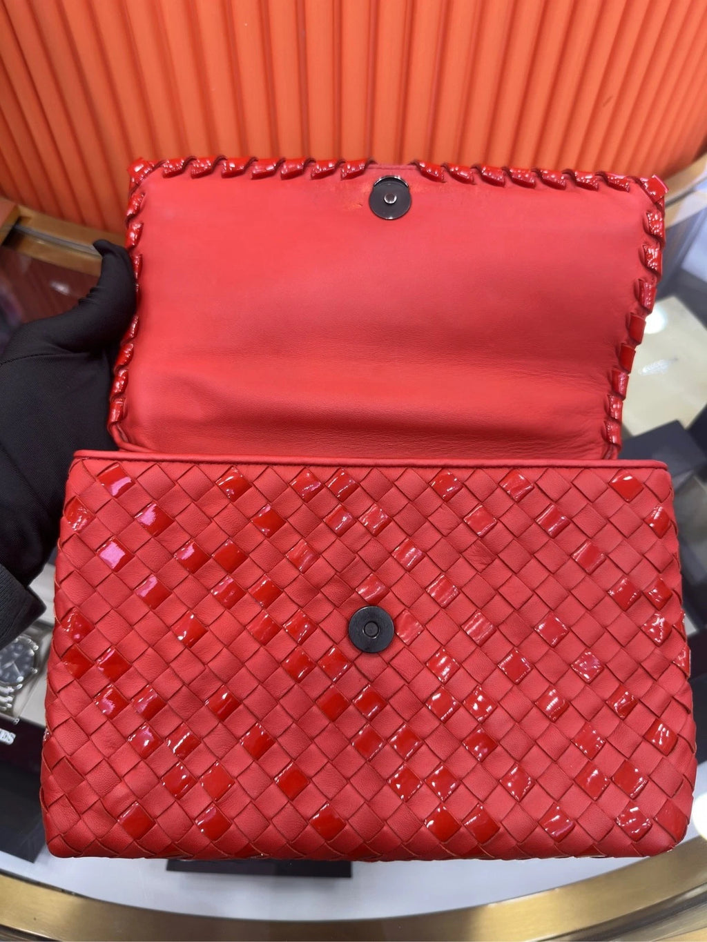 Bottega Veneta Red Crossbody Shoulder Bag for Women