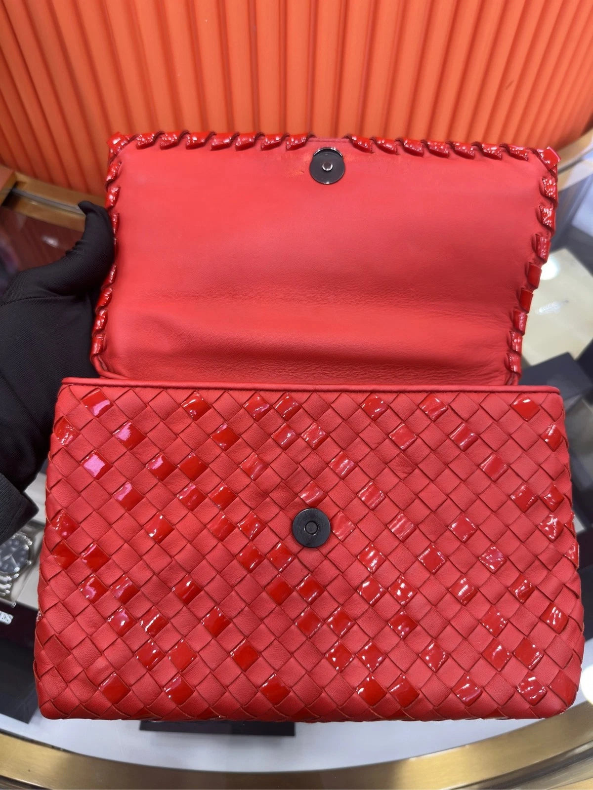 Bottega Veneta Red Crossbody Shoulder Bag for Women