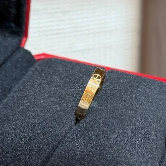 Cartier Love Small Ring 3.6mm 18k Yellow Gold Band Wedding Ring EU55/US7.25