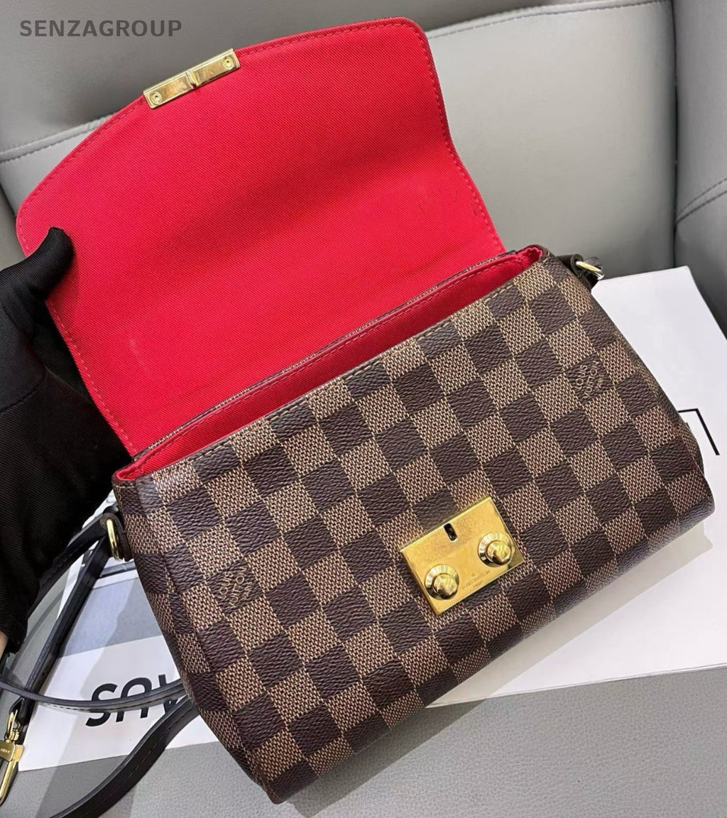 Louis Vuitton Croisette Damier Ebene Messenger Top Handle Shoulder Crossbody Bag