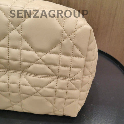 Dior Toujours Medium Beige Gold Hardware Cannage Tote Bag Classic Women