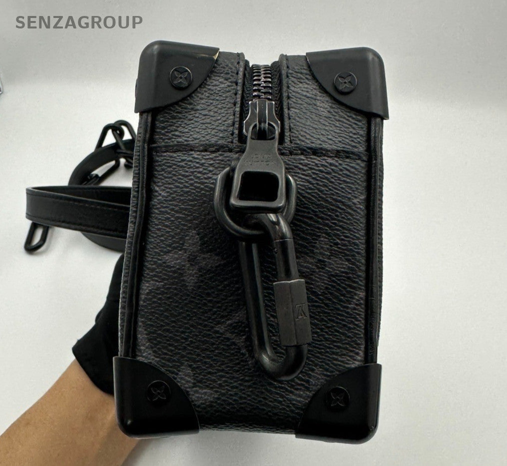 Louis Vuitton Soft Trunk Mini Monogram Shoulder Crossbody Black Unisex Adults