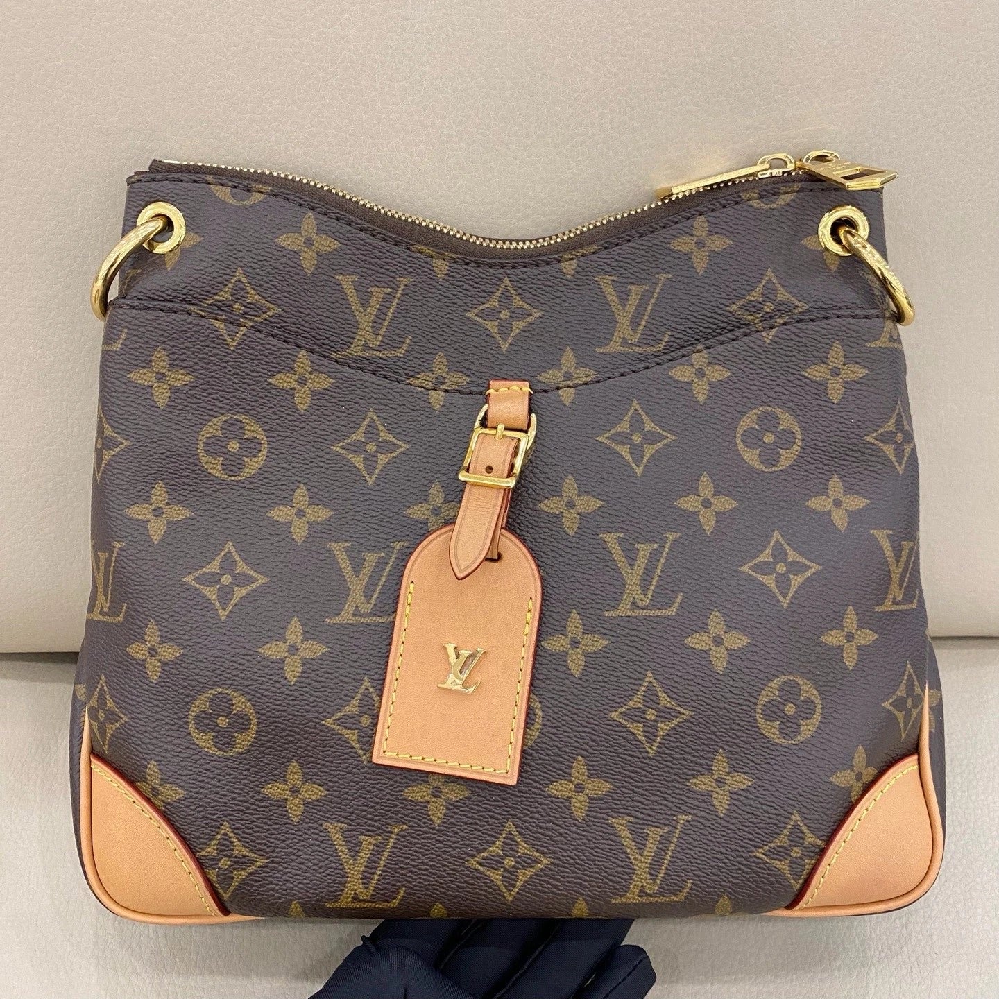 Louis Vuitton Odeon PM Shoulder Bag Crossbody Monogram Brown Gold Women Classic