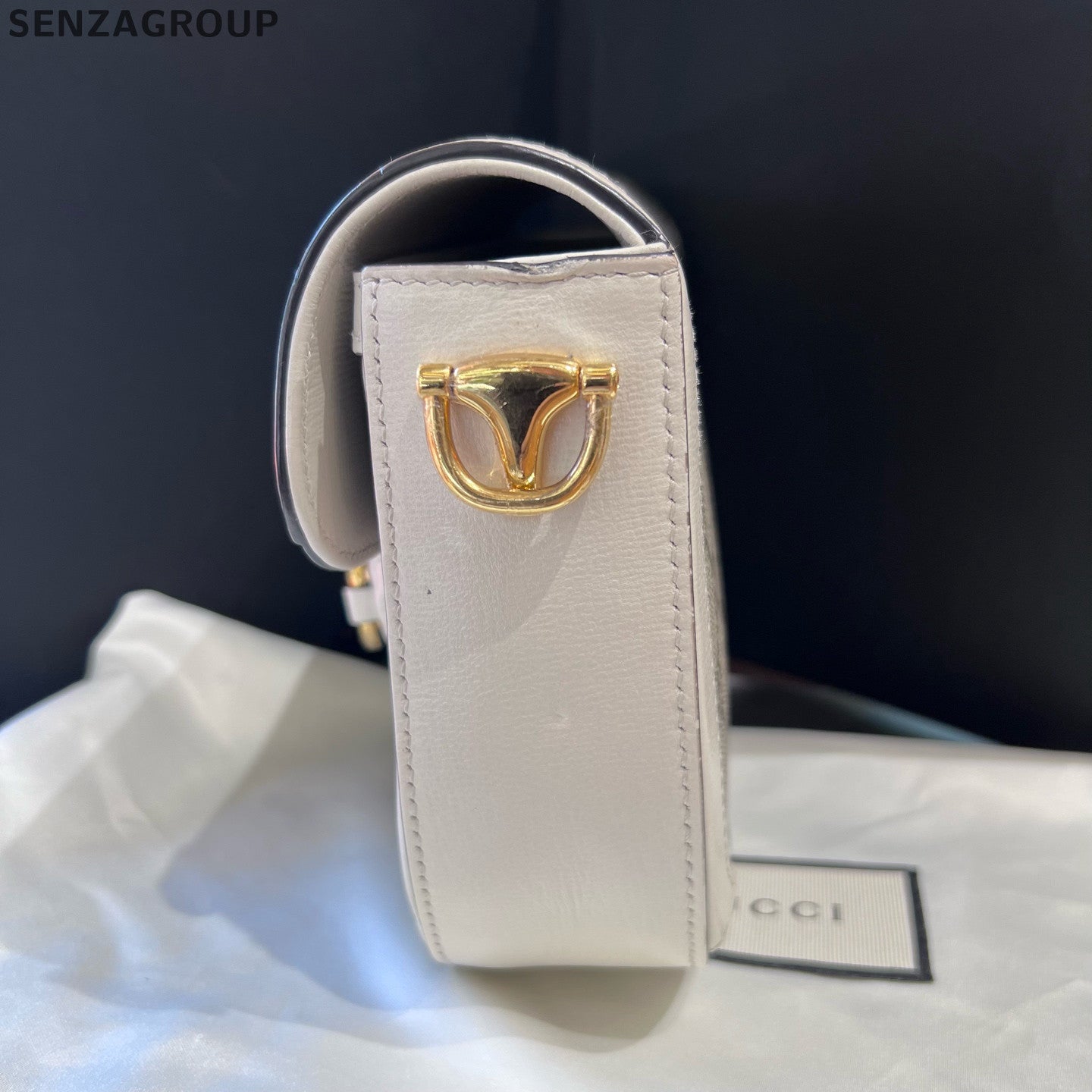 Gucci Horsebit 1955 Mini GG Supreme Shoulder Bag - Silver Hardware