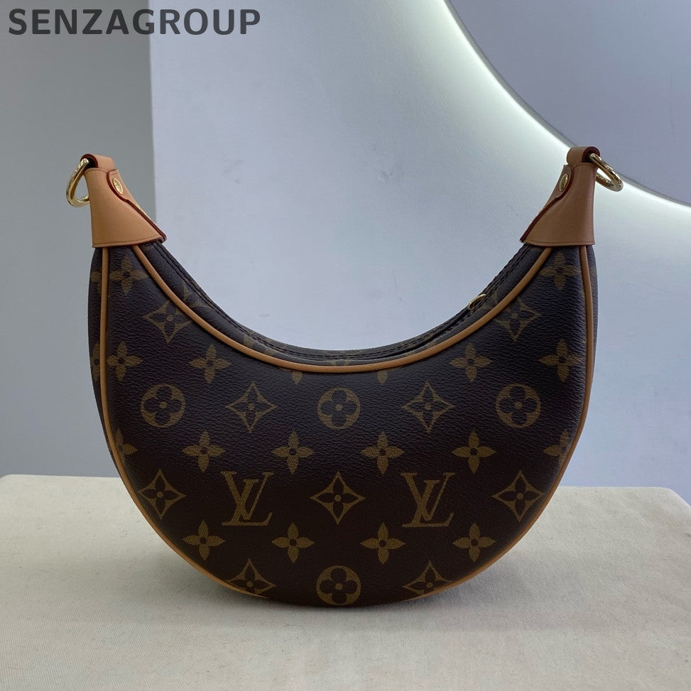 Louis Vuitton Loop Monogram Chain Shoulder Crossbody Bag Brown