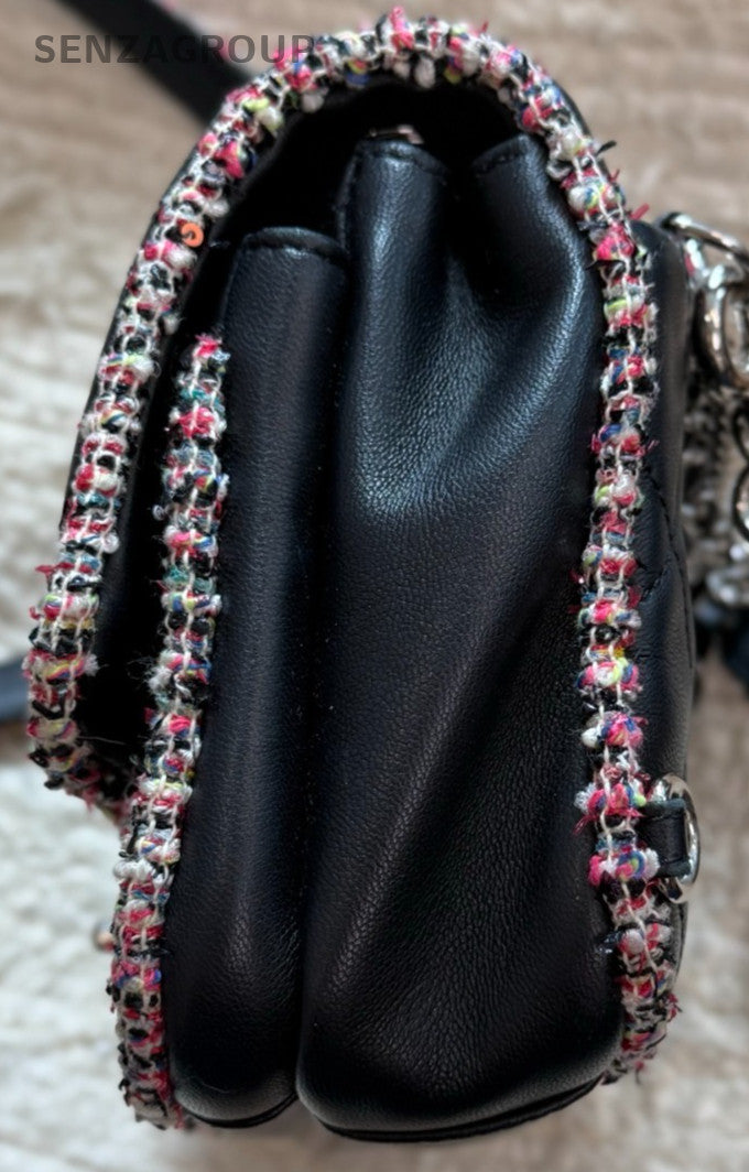 Chanel 19S Chain Shoulder Bag Crossbody Black Blue Used Women Designer