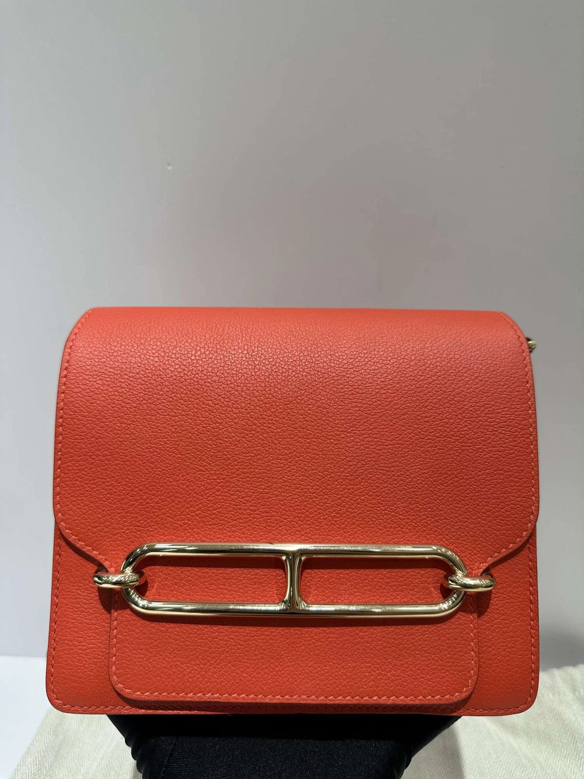 Hermes Mini Roulis19 Orange Crossbody Bag For Women