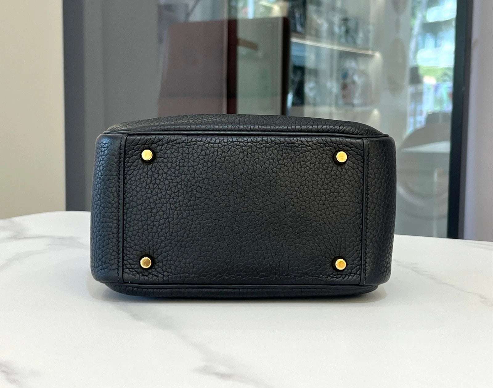 Hermes Mini Lindy Black Gold Handbag For Women