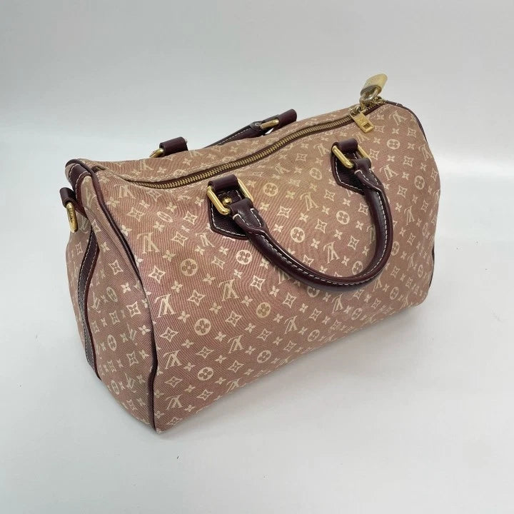 Louis Vuitton Denim Monogram Speedy30 Shoulder Bag For Women