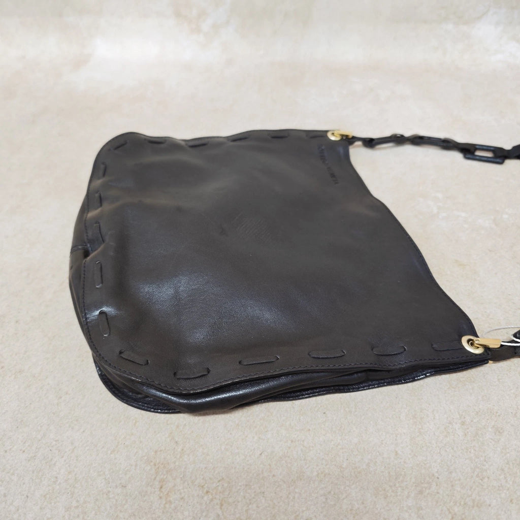 Authentic Bottega Veneta Black Shoulder Bag for Women