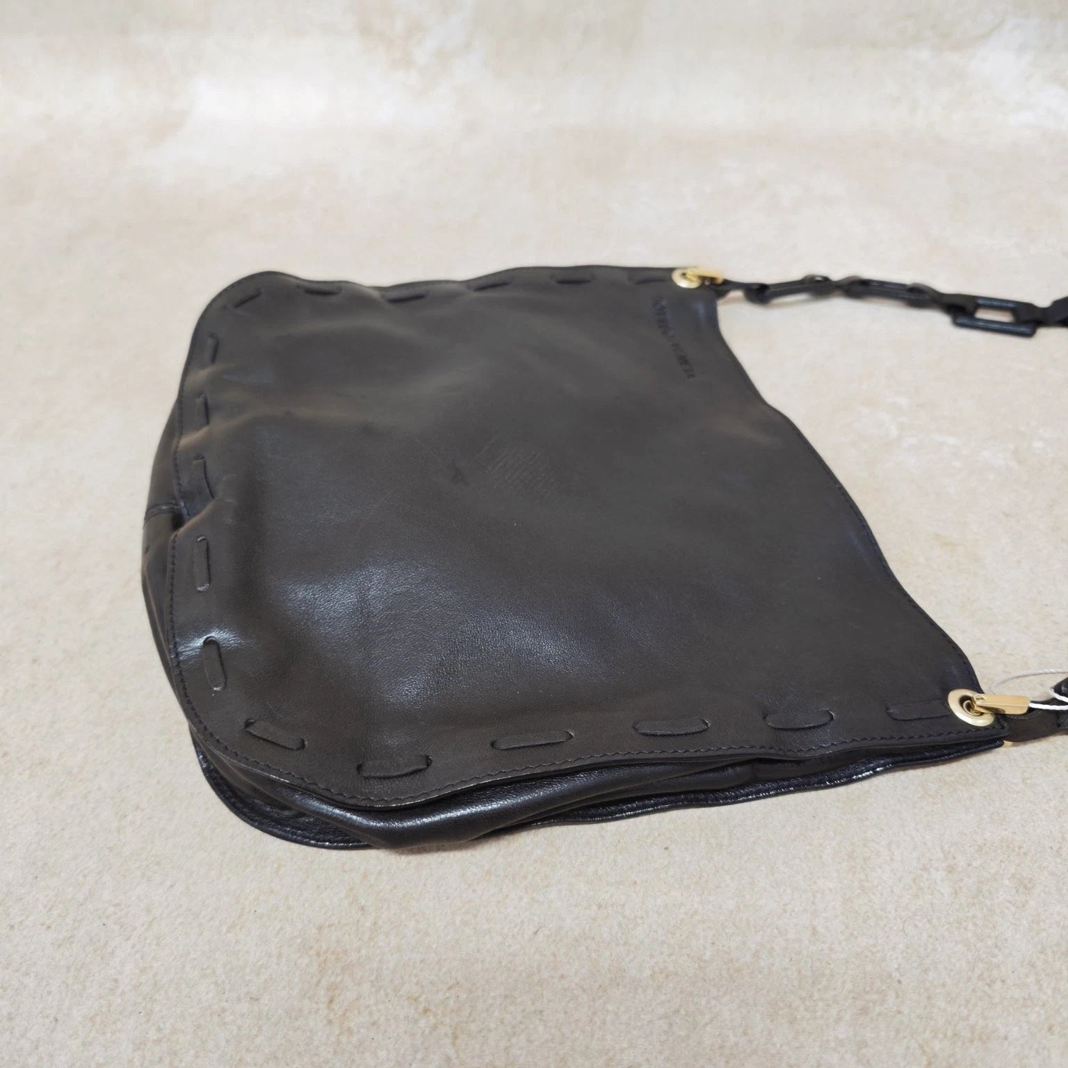 Authentic Bottega Veneta Black Shoulder Bag for Women