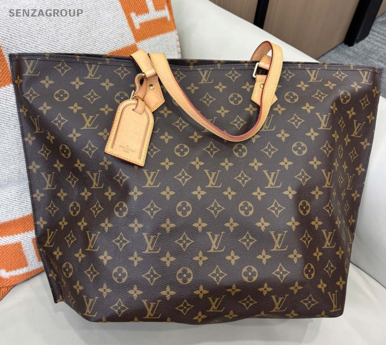 Louis Vuitton All In Monogram Shoulder Bag Brown Gold Women Classic