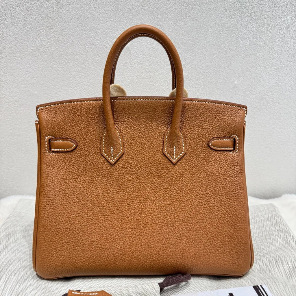 Hermes Birkin25 Togo Leather Brown Handbag For Women