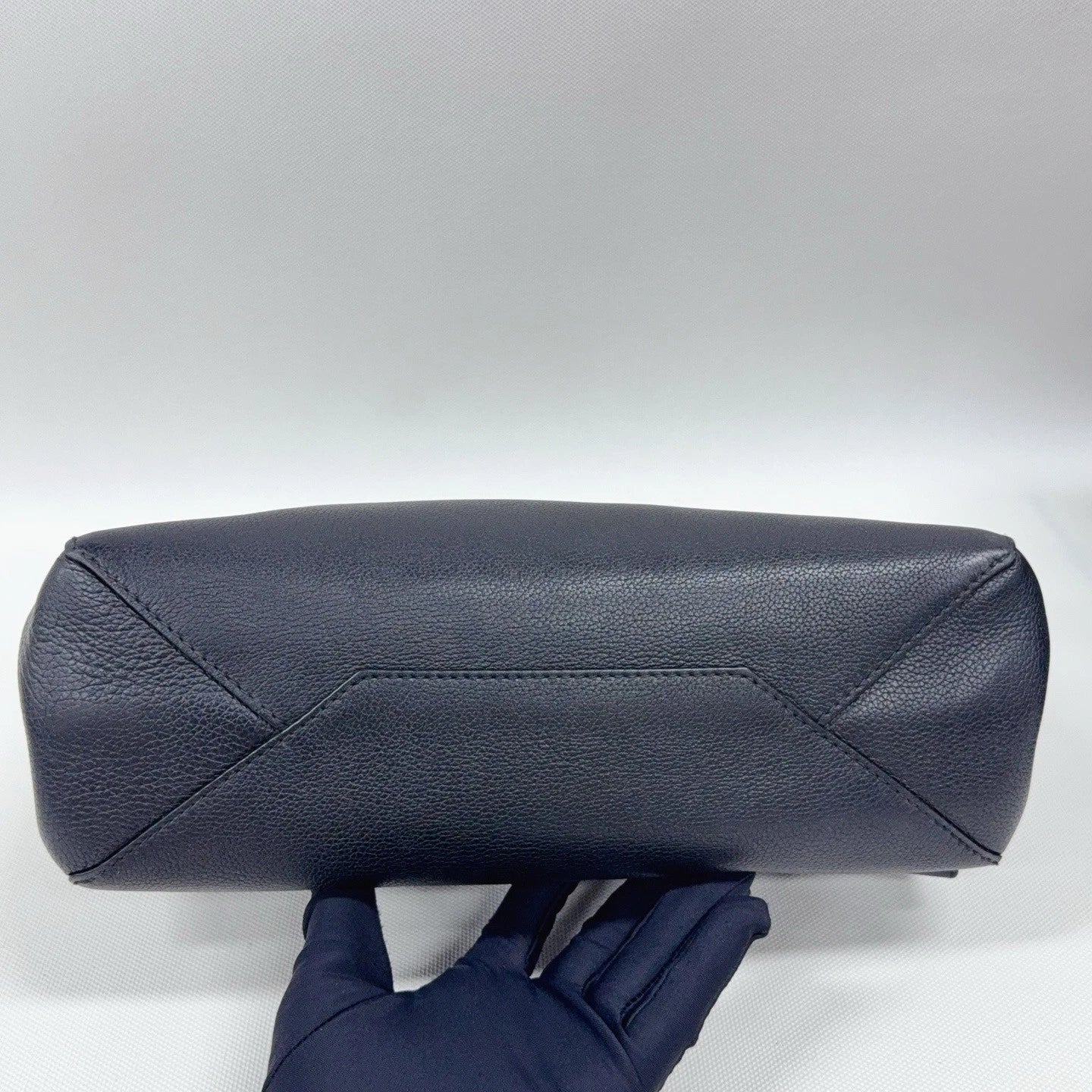 Louis Vuitton Lock Me MM Calfskin Top Handle Crossbody Black Silver Women