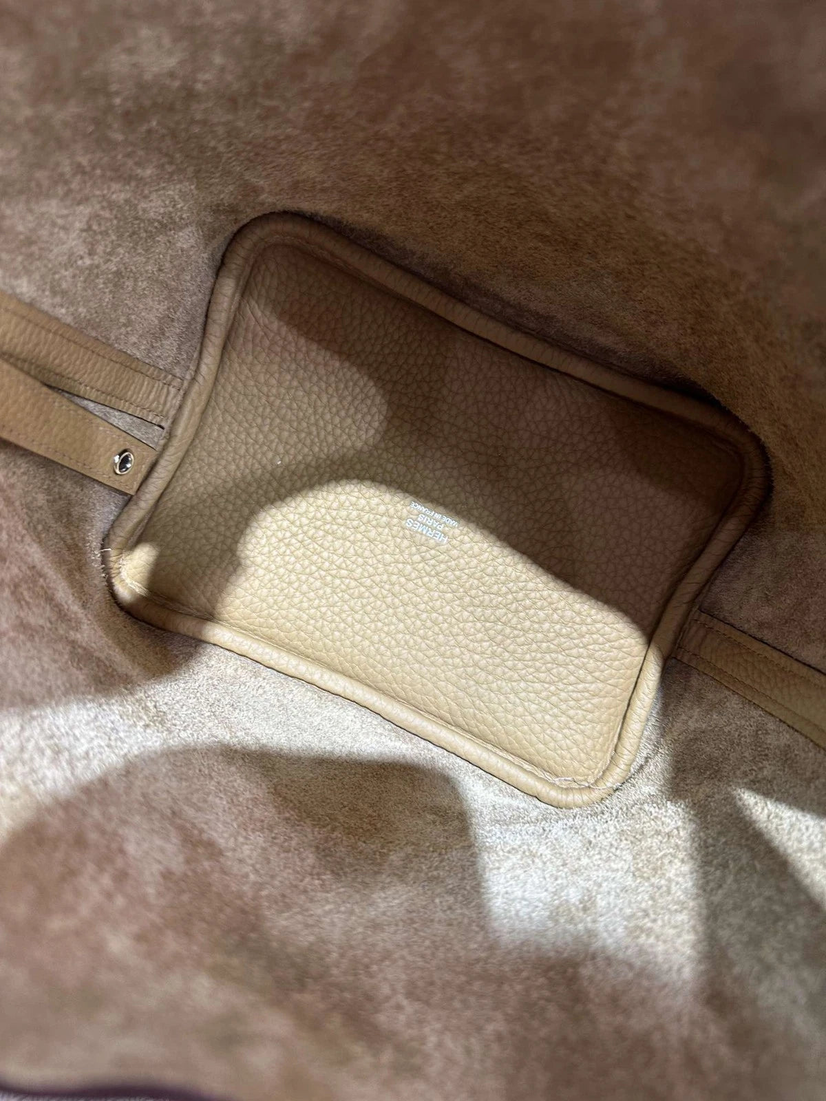 Hermes Epsom Picotin18 Bucket Bag for Women Beige Silver Hardware