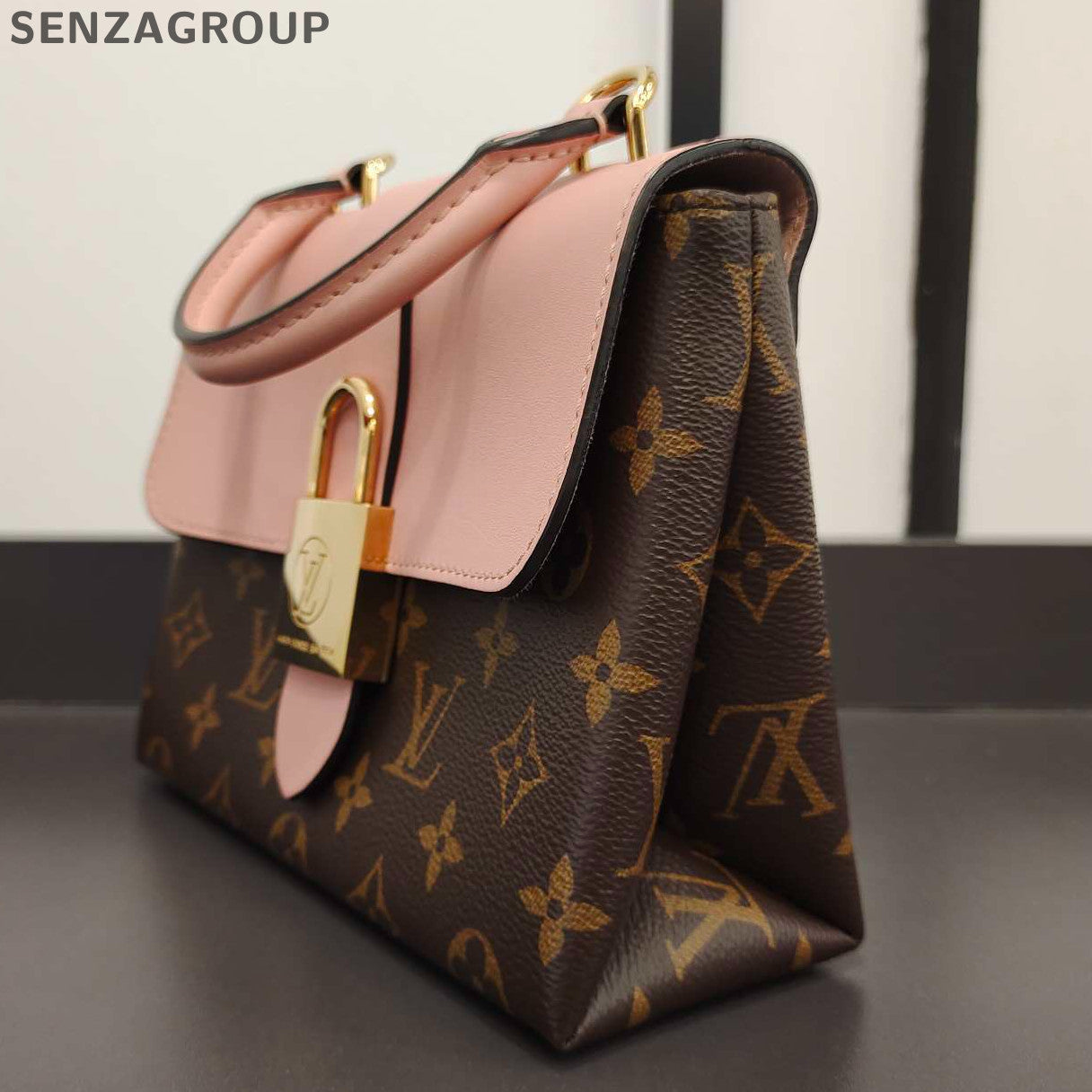 Louis Vuitton Monogram Locky BB Pink & Brown Handbag Shoulder Crossbody