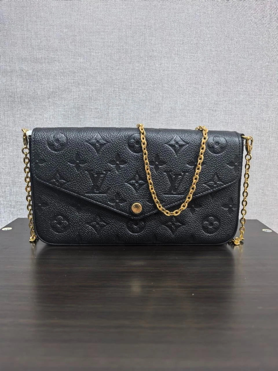 SJ0001 Louis Vuitton Felicie Crossbody Small Brown Canvas/Leather U