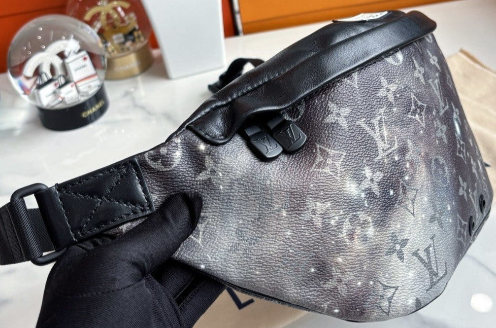 Louis Vuitton Discovery Monogram Chest Bag Black Unisex Adults Almost Brand New