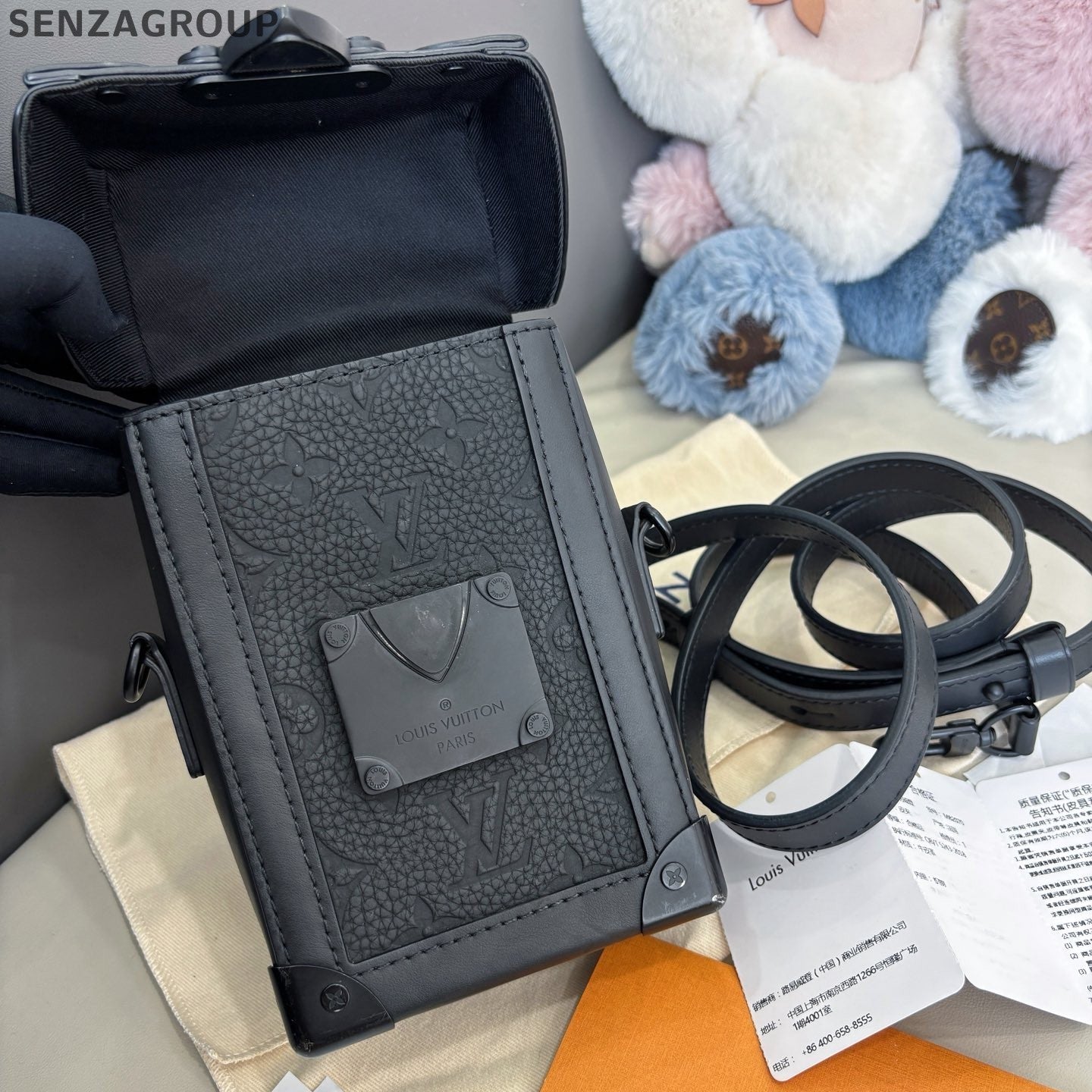 Louis Vuitton Trunk Vertical Monogram Crossbody Black Unisex Adults