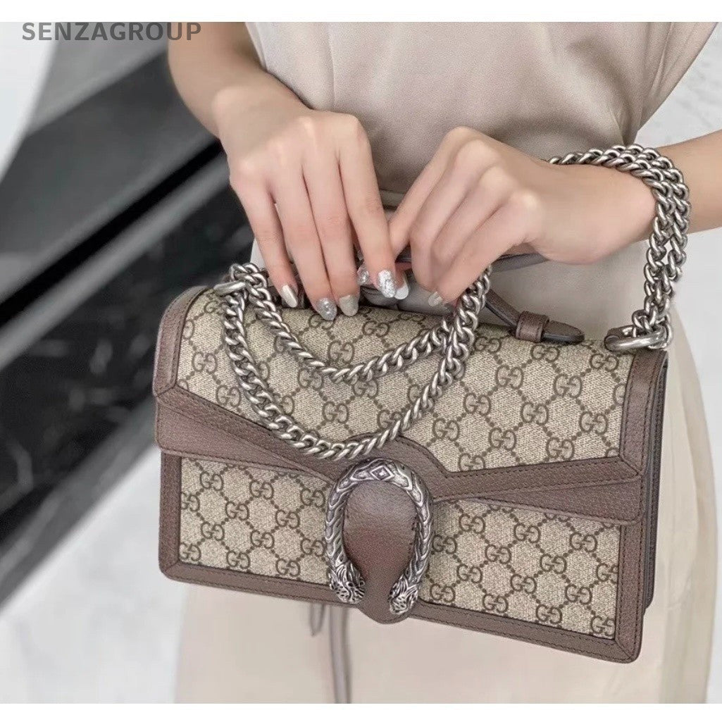 Gucci Dionysus MM Top Handle Shoulder Bag Brown Women Almost Brand New