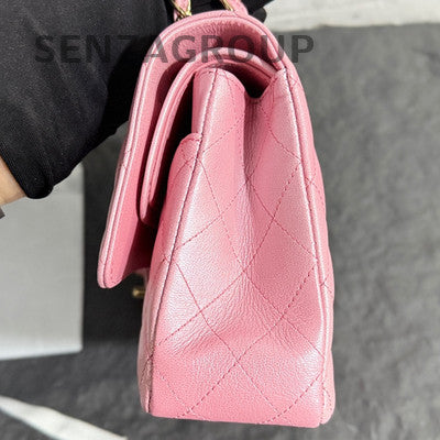 Chanel 23S Classic Flap Medium Pink Gold Chain Shoulder Bag