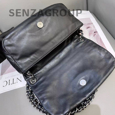 Chanel Classic Black Silver Chain Shoulder Bag