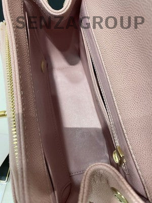Chanel Affinity Pink Gold Quilted Messenger Chain Shoulder Bag