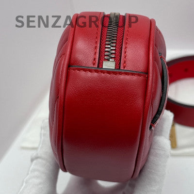 Gucci Red Gold Marmont Shoulder Crossbody Bag Classic Fashion Women