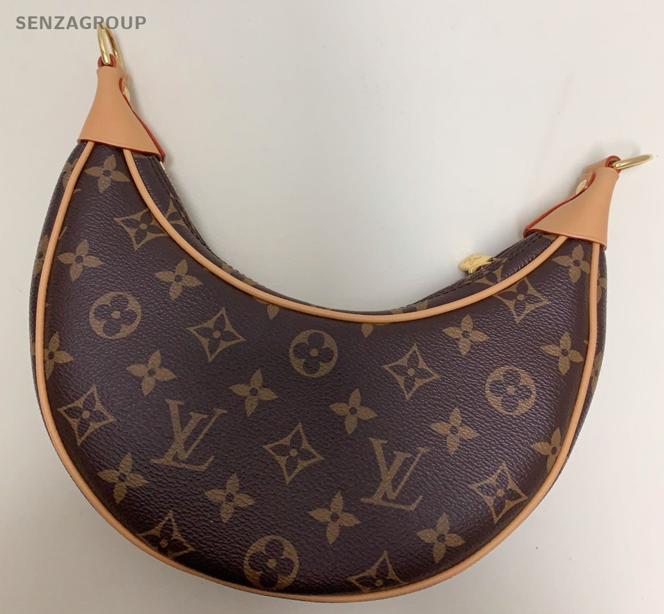 Louis Vuitton Monogram Loop Chain Shoulder Bag Crossbody Brown Gold Women