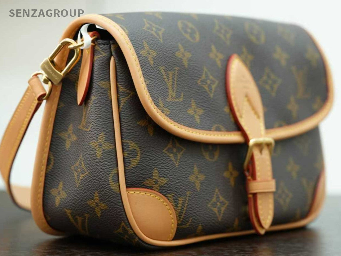 Louis Vuitton Diane Monogram 2Way Shoulder Bag Crossbody Brown Used Women