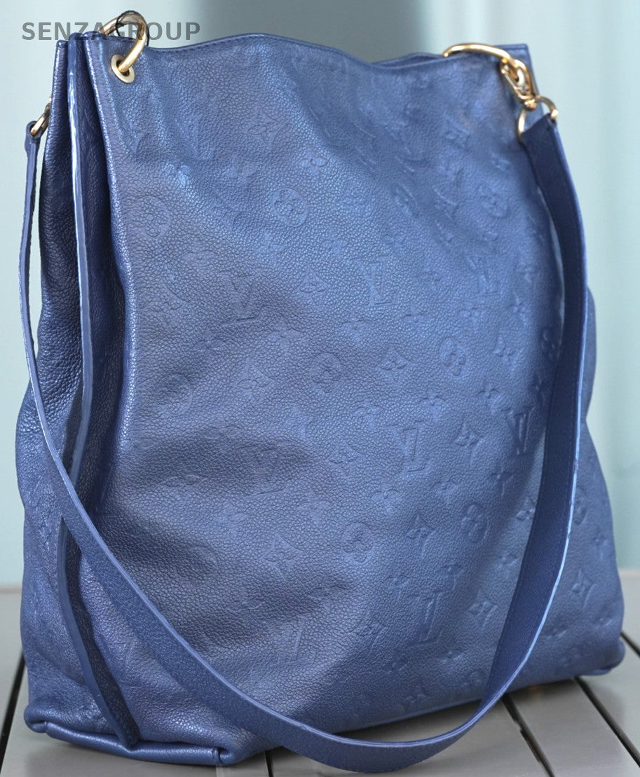 Louis Vuitton Monogram Empreinte Hobo Blue Top Handle 2WAY Shoulder bag