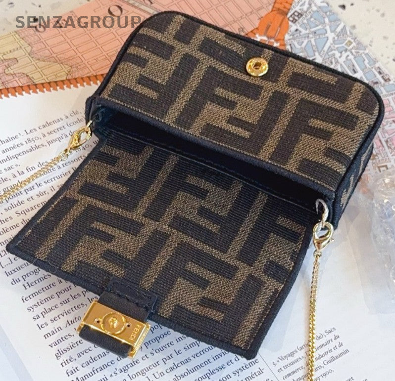 Fendi nano baguette purse Monogram Chain Shoulder bag Crossbody