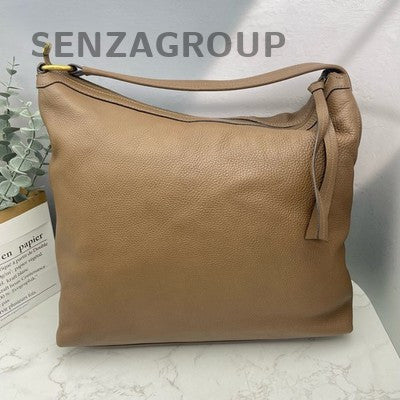 Gucci Brown Gold Buckle Zip Shoulder Handbag Women's Classic