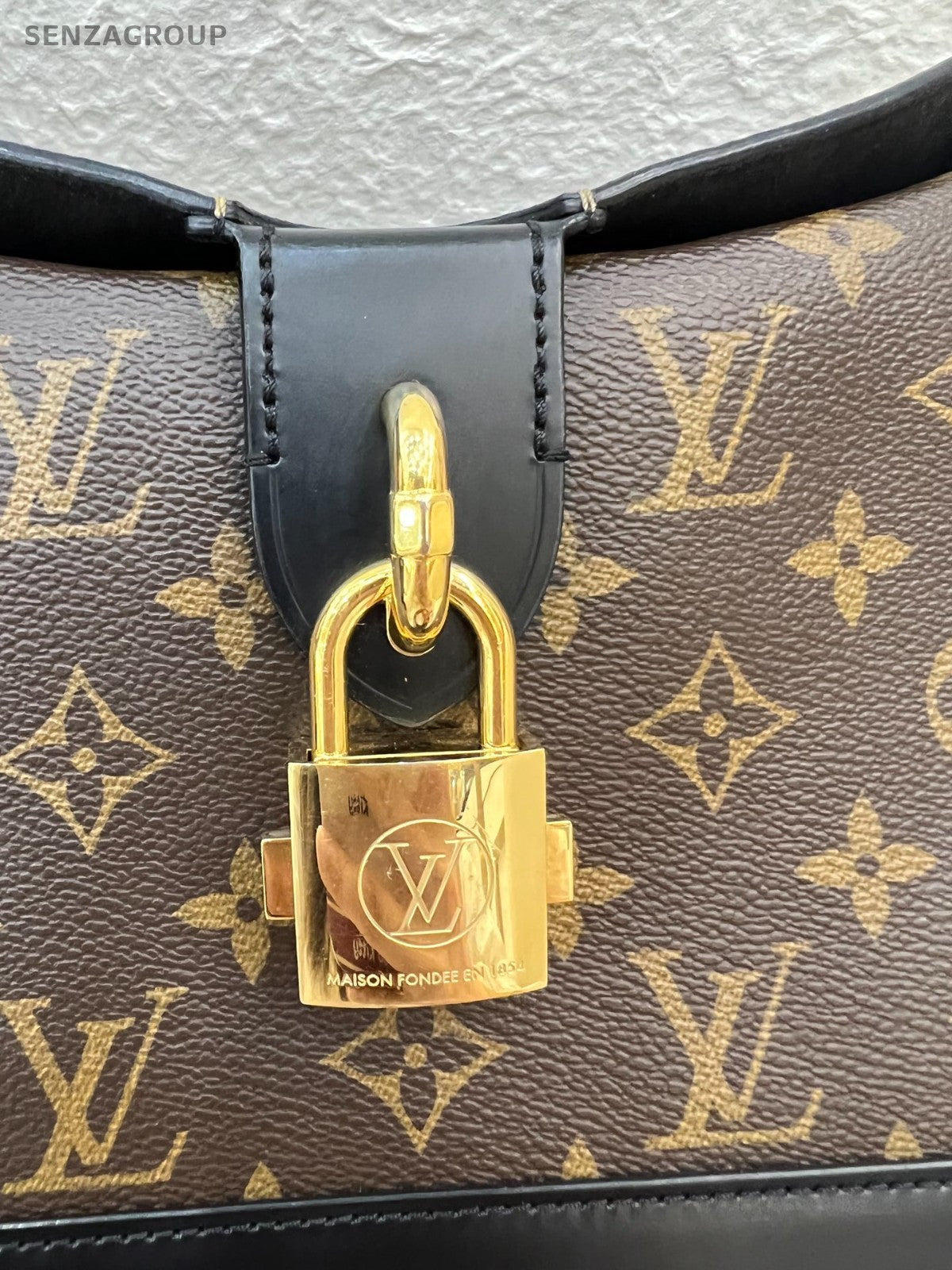 Louis Vuitton bento box Mogoram Top Handle 2WAY Shoulder bag Brown Gold Women