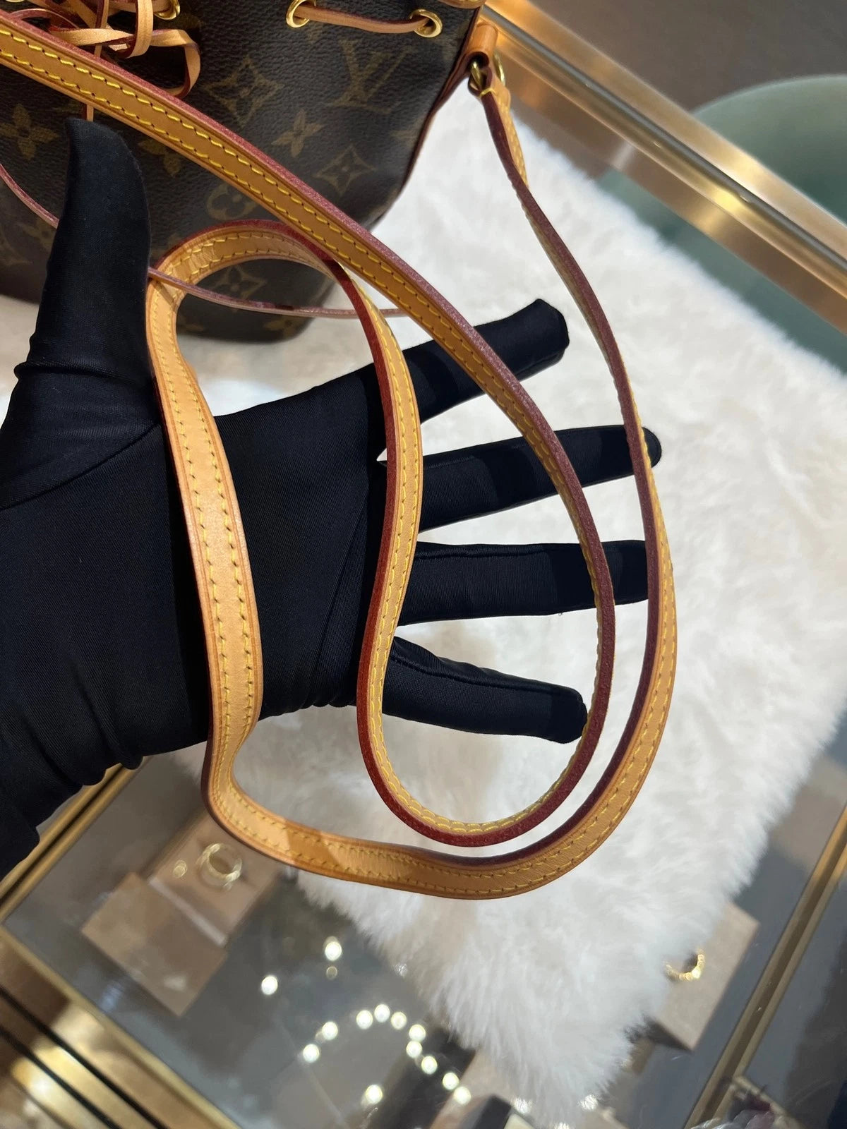 Pre-owned Louis Vuitton Canvas Nano Noe Bucket Bag For Women