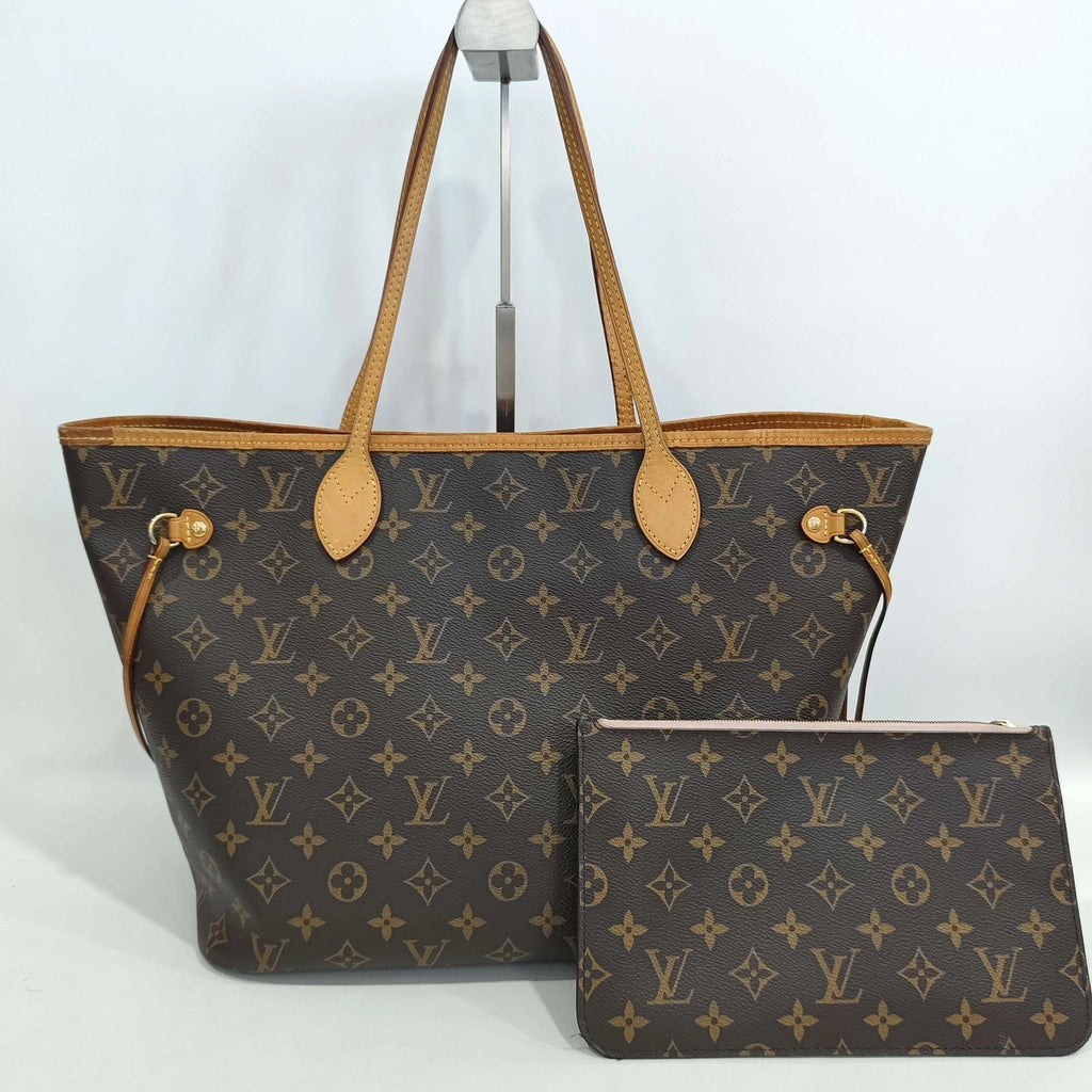 Louis Vuitton Medium Neverfull Tote Bag With Pouch For Women