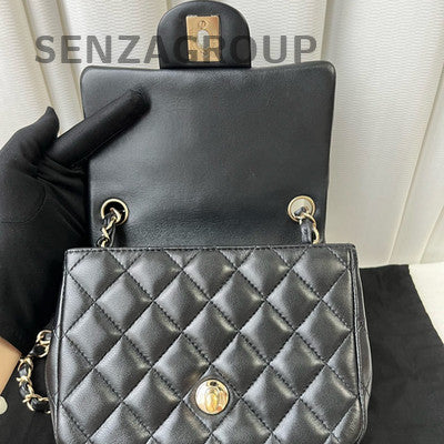 Chanel Classic Flap Black Gold Quilted Chain Shoulder Bag