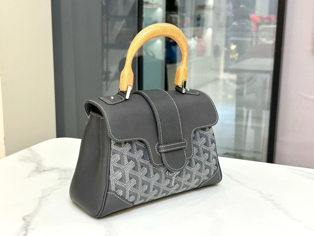 Goyard Canvas Mini Saigon Gray Handbag Crossbody For Women