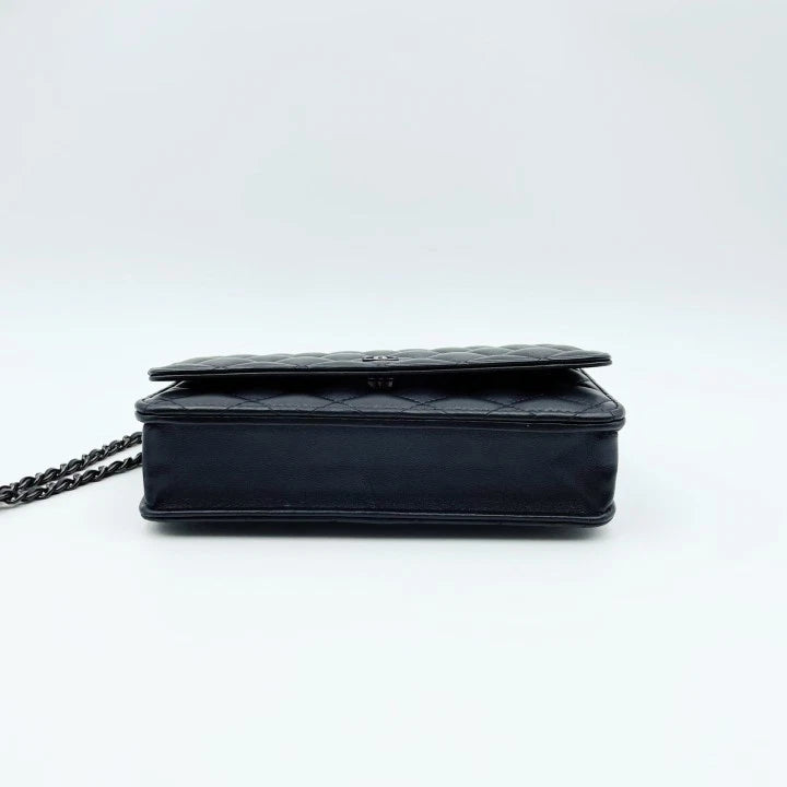 Chanel So Black Lambskin WOC Crossbody Bag For Women