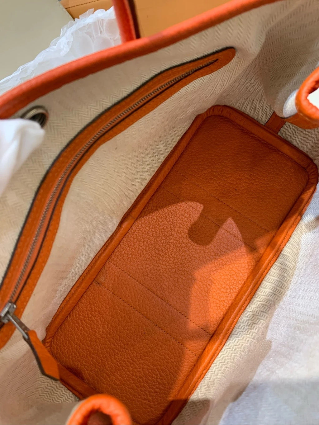 Hermes Garden Party30 Tote Bag Orange For Women