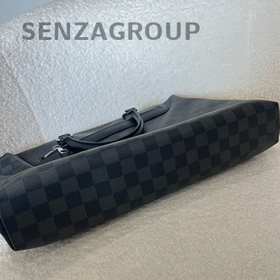 Louis Vuitton Damier Graphite Briefcase Messenger Bag Black Silver
