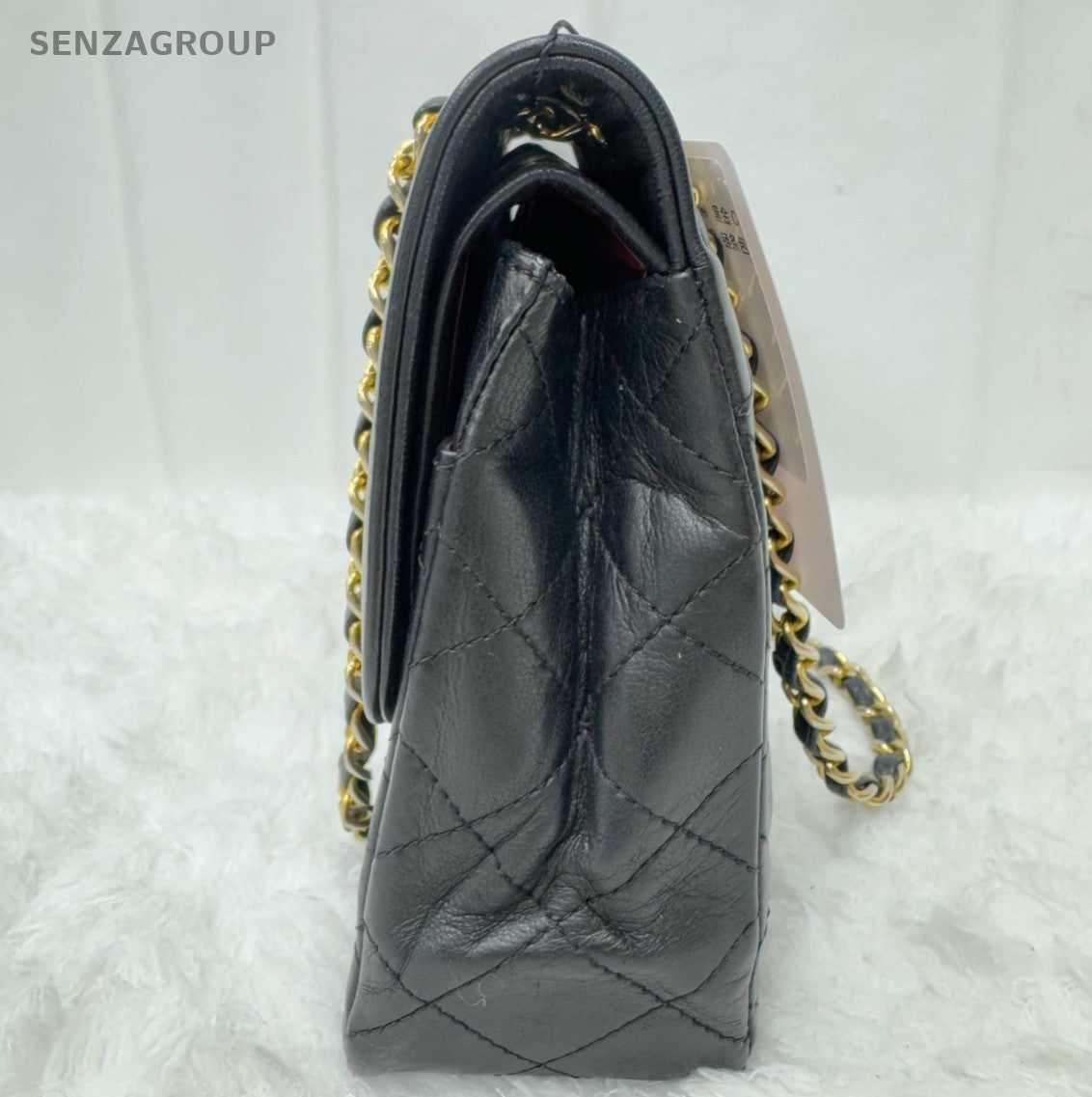 Chanel Classic Flap Chain Shoulder Bag Black Red Gold Women Diamond Fashion