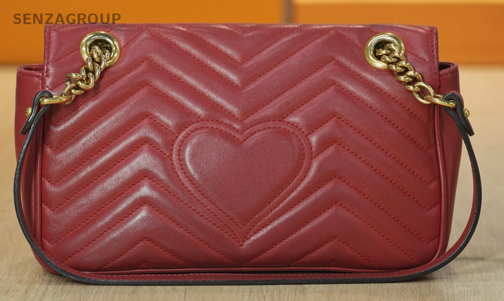 GUCCI Marmont Red with gold Crossbody Shoulder bag